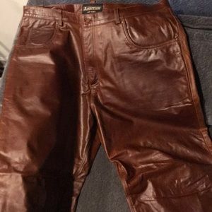 Ambition Newyork Rust Leather pants